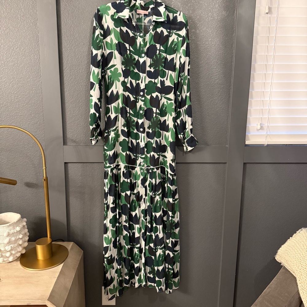 CRISTINA A BEAUTIFUL LIFE • MAI-44 floral long sleeve maxi dress - Small - Picture 5 of 14